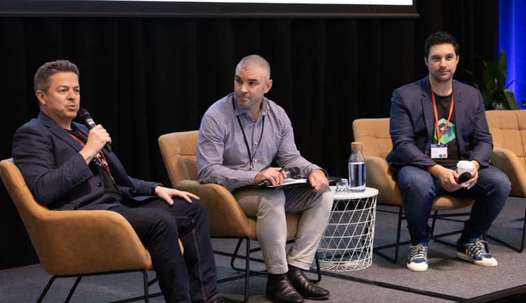Clive Astbury, Director, Sales Engineering, ANZ, Snowflake, Michael Ogilvie, Founder of The Proptech Cloud and Data Army, with Dr Ben Coorey, Founder and CEO of Archistar, at the Proptech Forum Roundtable