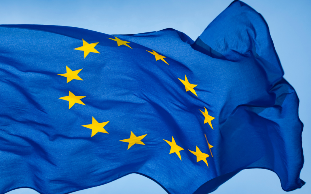 European Union flag waving